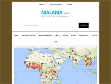 Tablet Screenshot of malaria.com